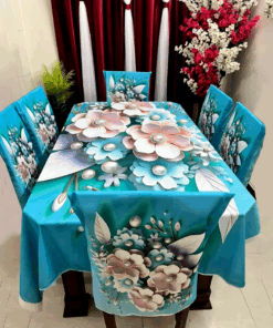 China Premium 3D Print Table Cloth Set