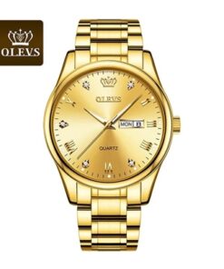 Olevs Luxury Men’s Quartz Watch (Golden )