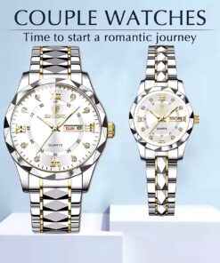 BINBOND Top Brand Luxury Fashion Couple Watches 30M Week Date Clock Sport Quartz