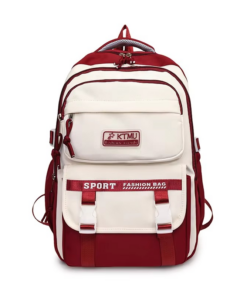 Academy Style School Bag Book Bag Lightweight College Student Backpack(Red)