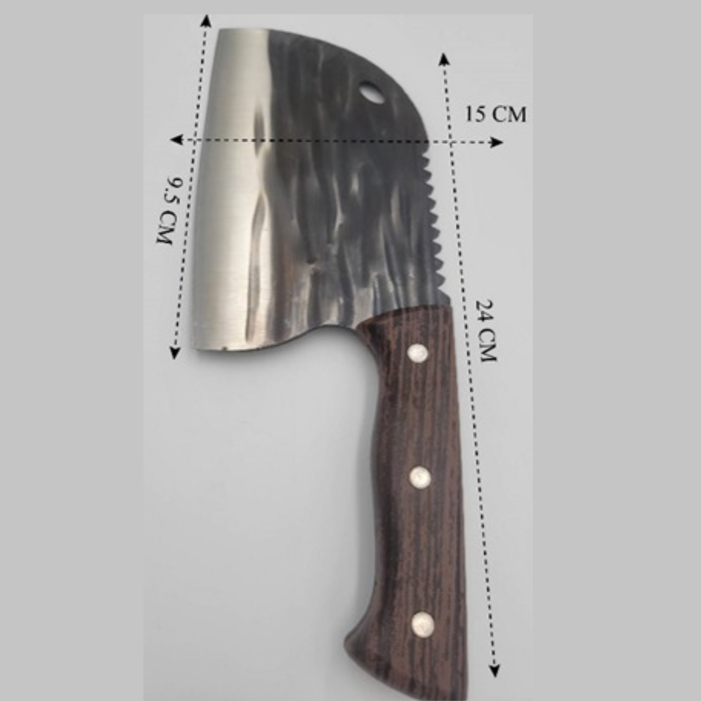 Kitchen Knife – Damascus Steel with Wooden Handle - Image 2