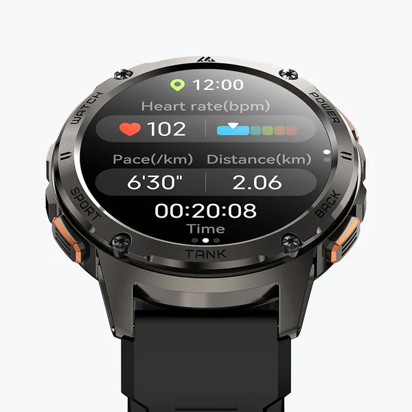 KOSPET TANK T3 1.43″ HD AMOLED With 130+ Sports Modes Military-Grade Smart Watch - Black - Image 3