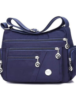 Women’s Nylon Waterproof Large Capacity Crossbody Bag (Blue)