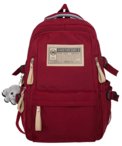 Aesthetic Large Capacity Backpack (Red)
