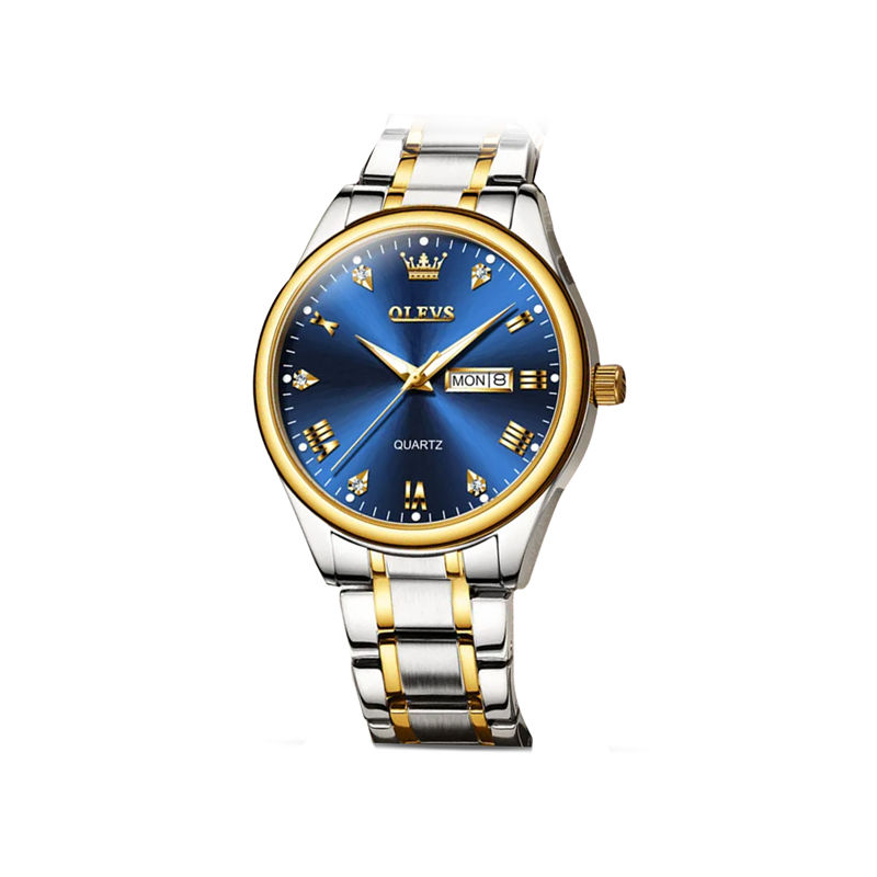 Olevs 5563 Luxury Fashion Round Women’s Watch – Silver & Blue - Image 7